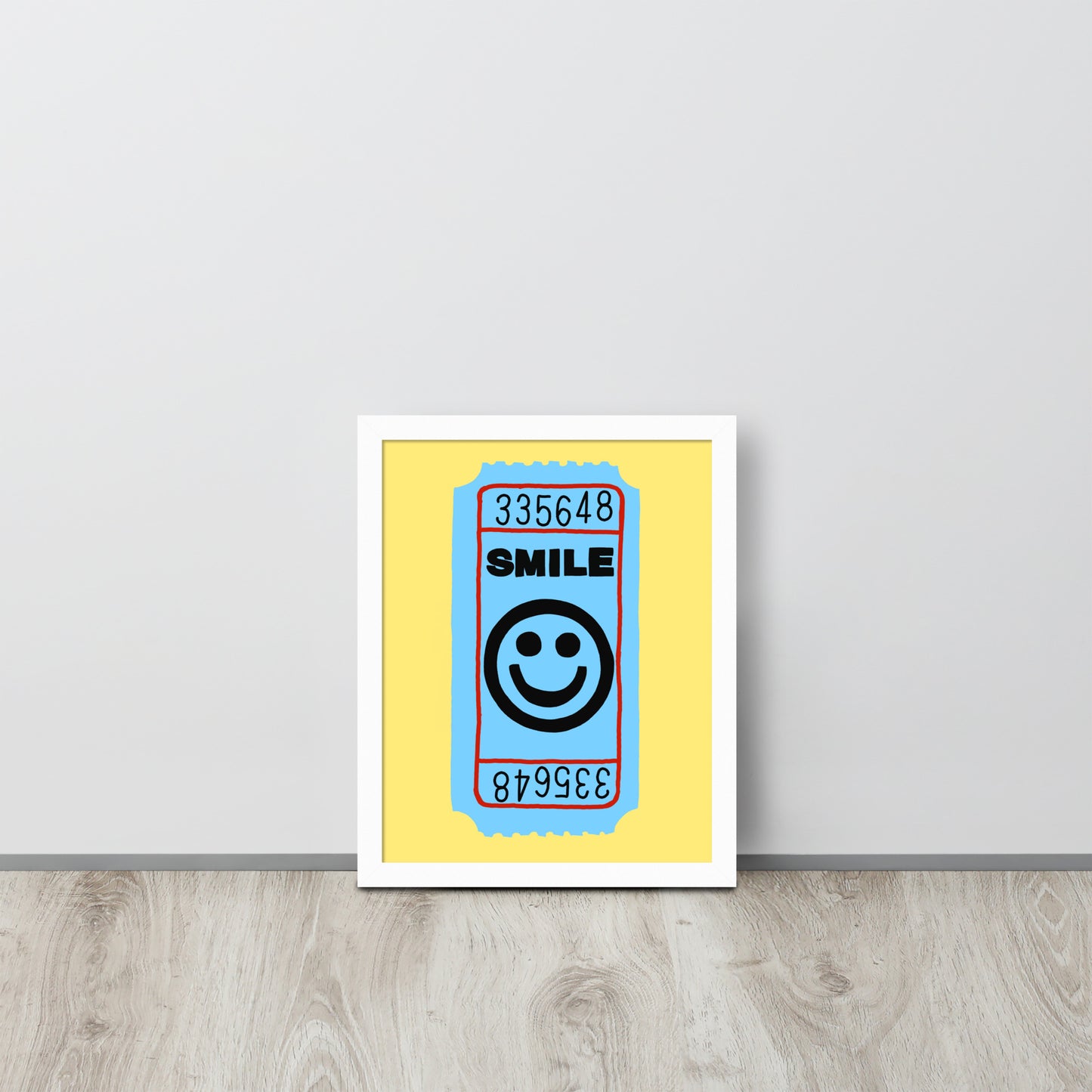 Smile Ticket Framed Print