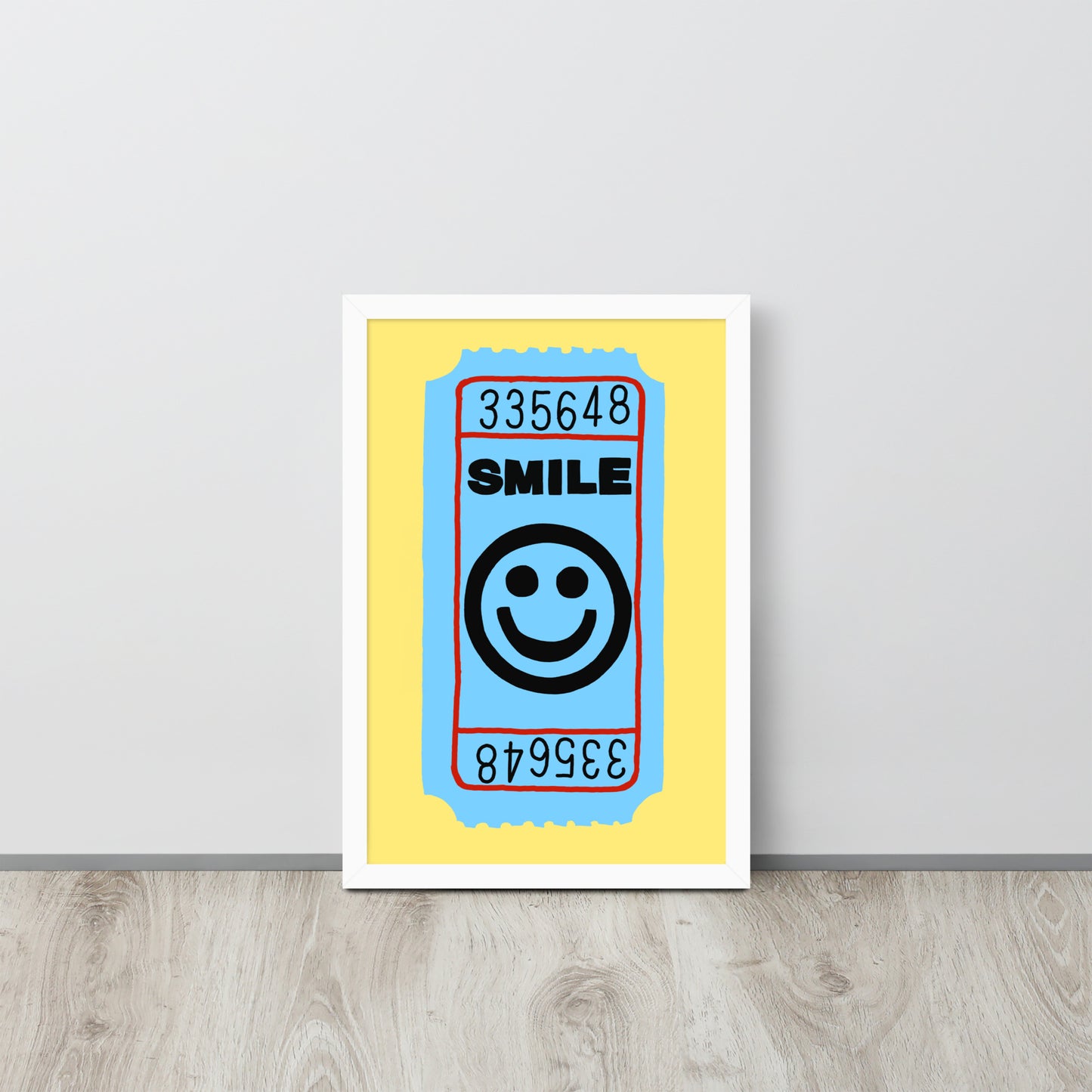 Smile Ticket Framed Print