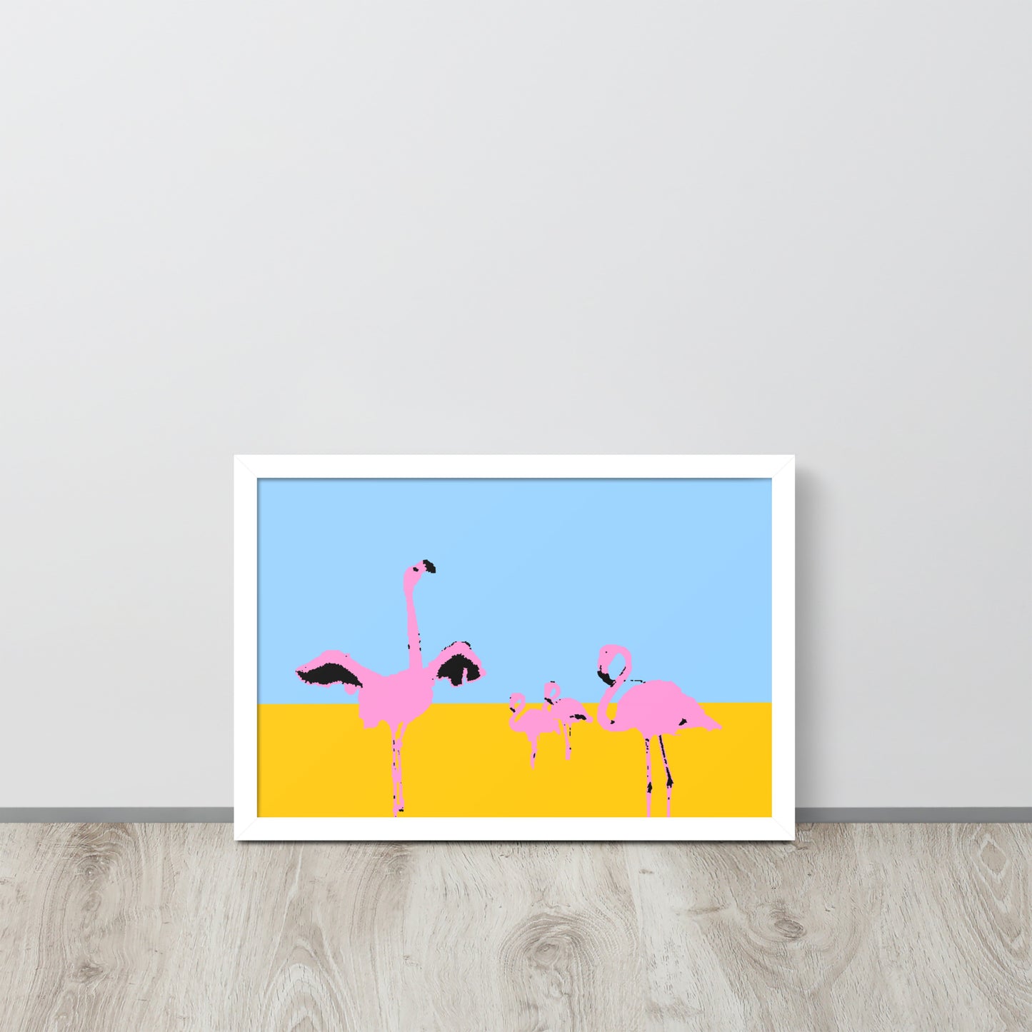 Pink Flamingos 2 Framed Print