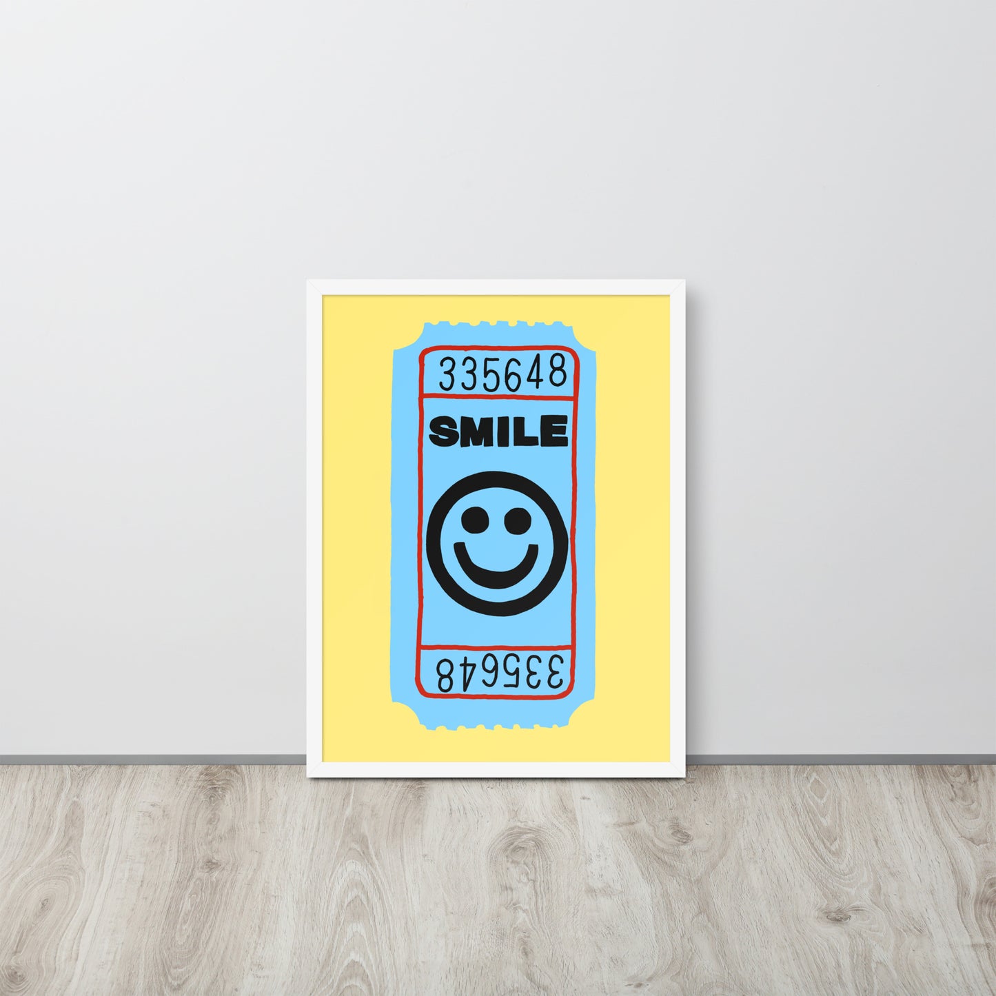 Smile Ticket Framed Print