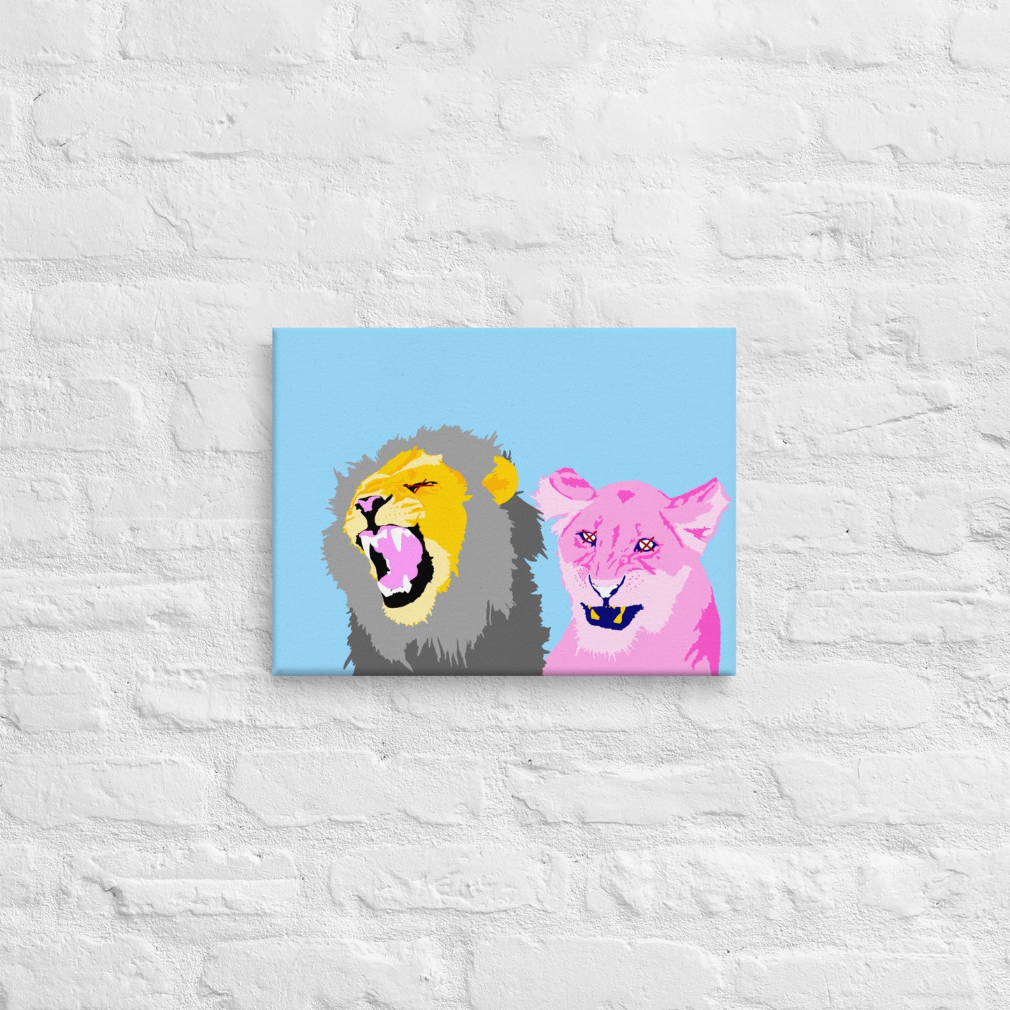 Pinky and The Lion Canvas