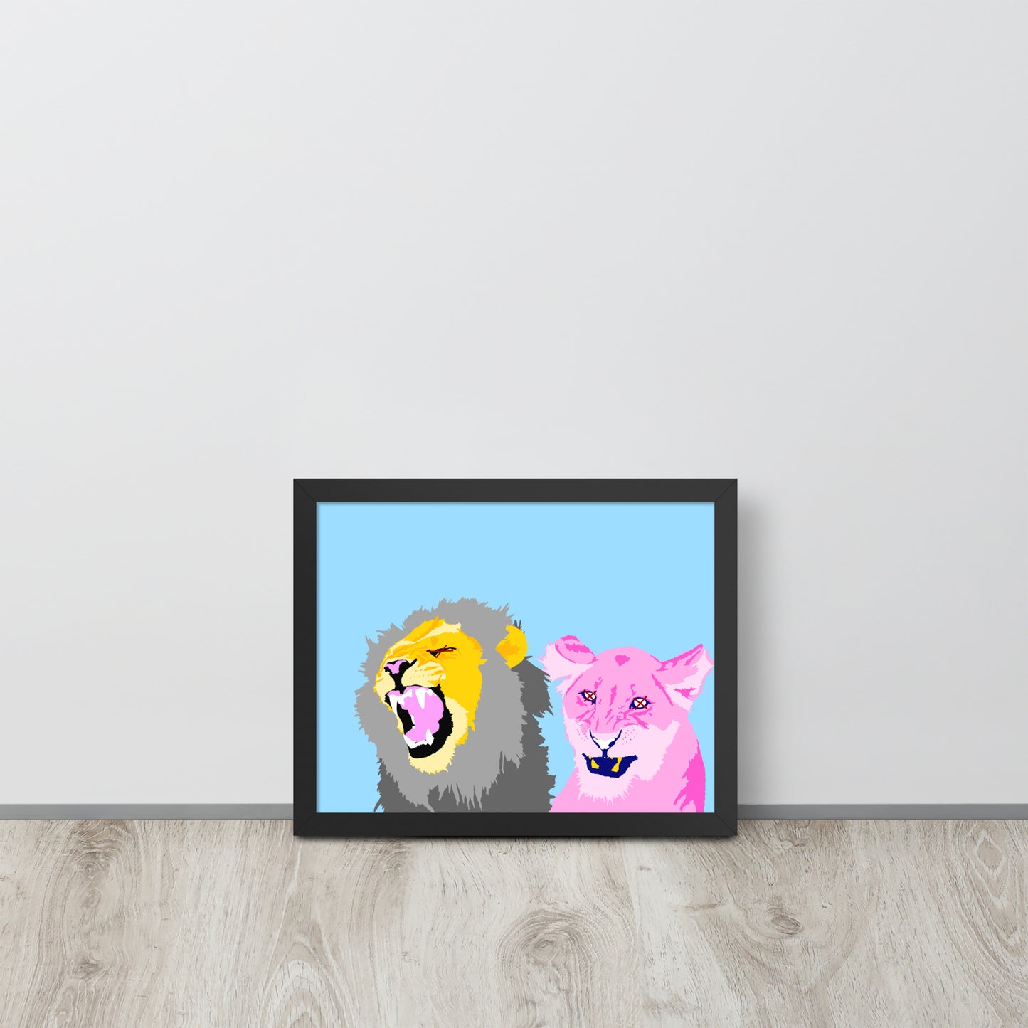 Pinky and The Lion Framed Print