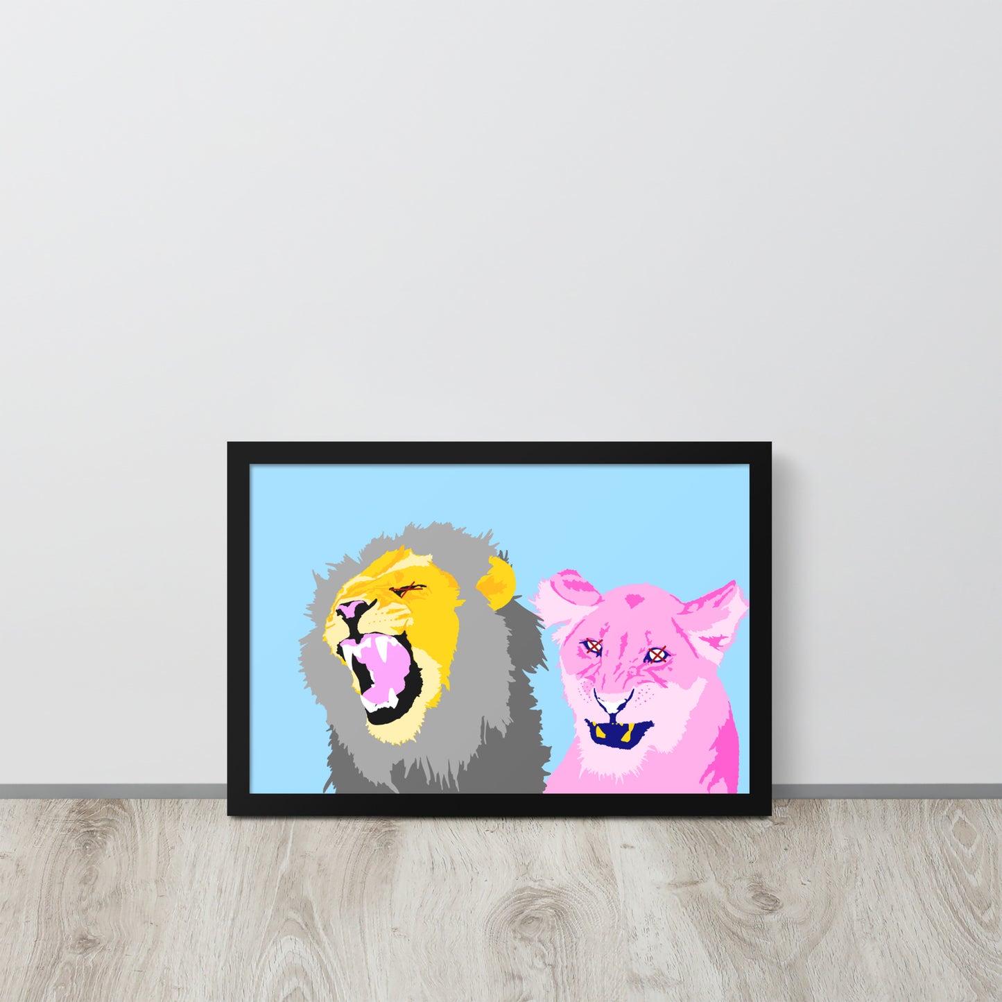 Pinky and The Lion Framed Print