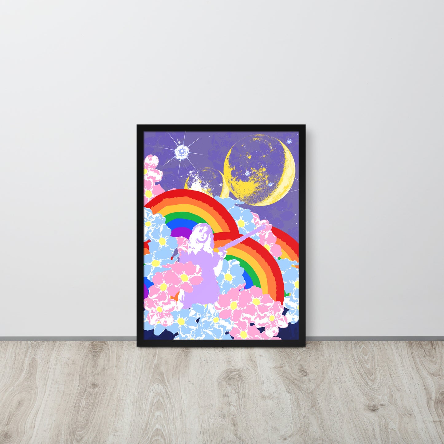 From The Moon To The Rainbow Framed Print