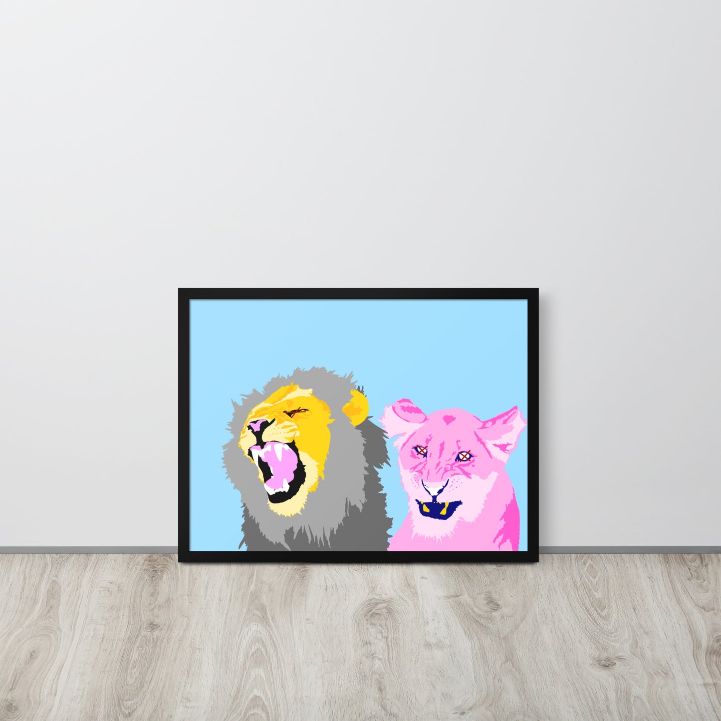 Pinky and The Lion Framed Print