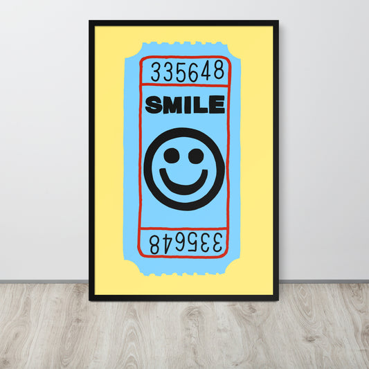 Smile Ticket Framed Print