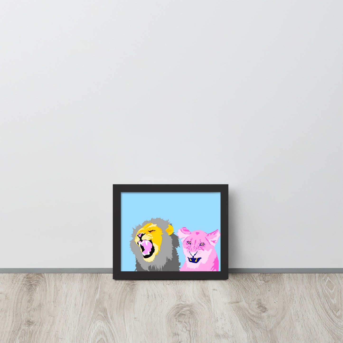 Pinky and The Lion Framed Print