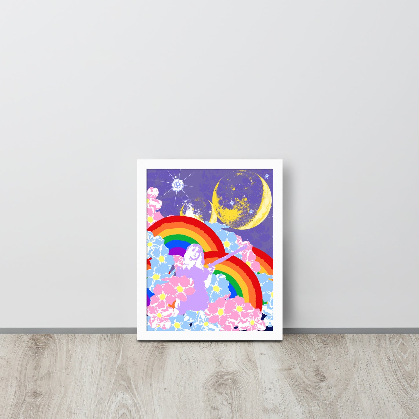 From The Moon To The Rainbow Framed Print