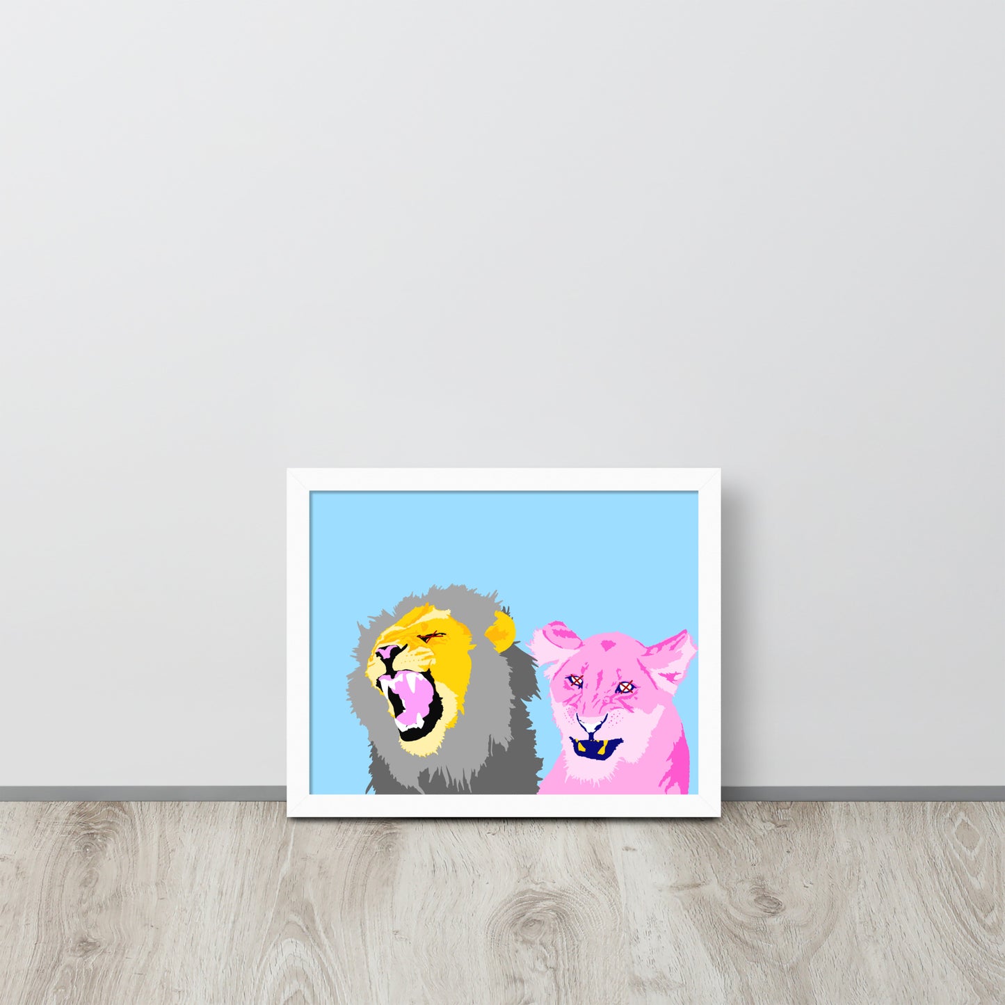 Pinky and The Lion Framed Print