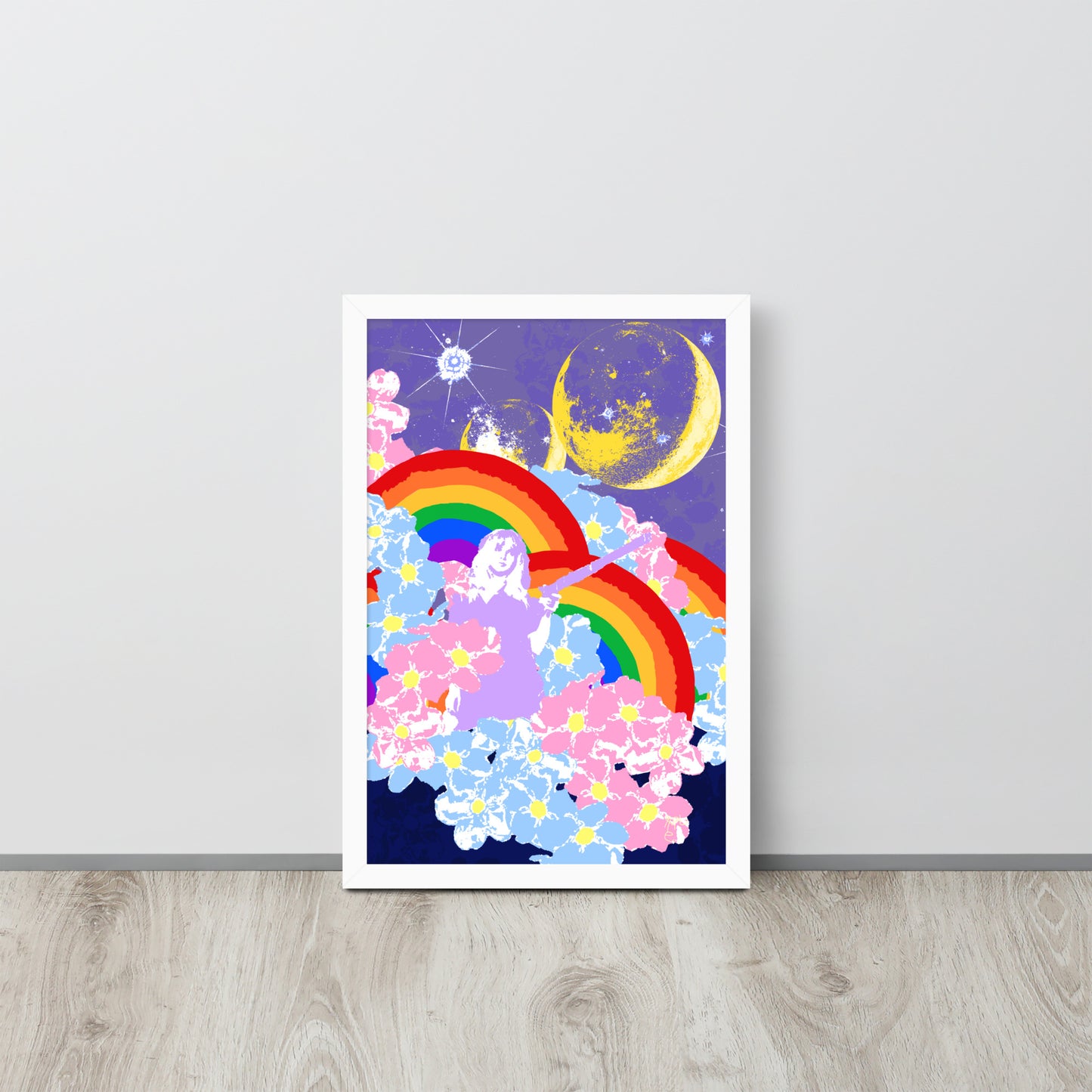 From The Moon To The Rainbow Framed Print