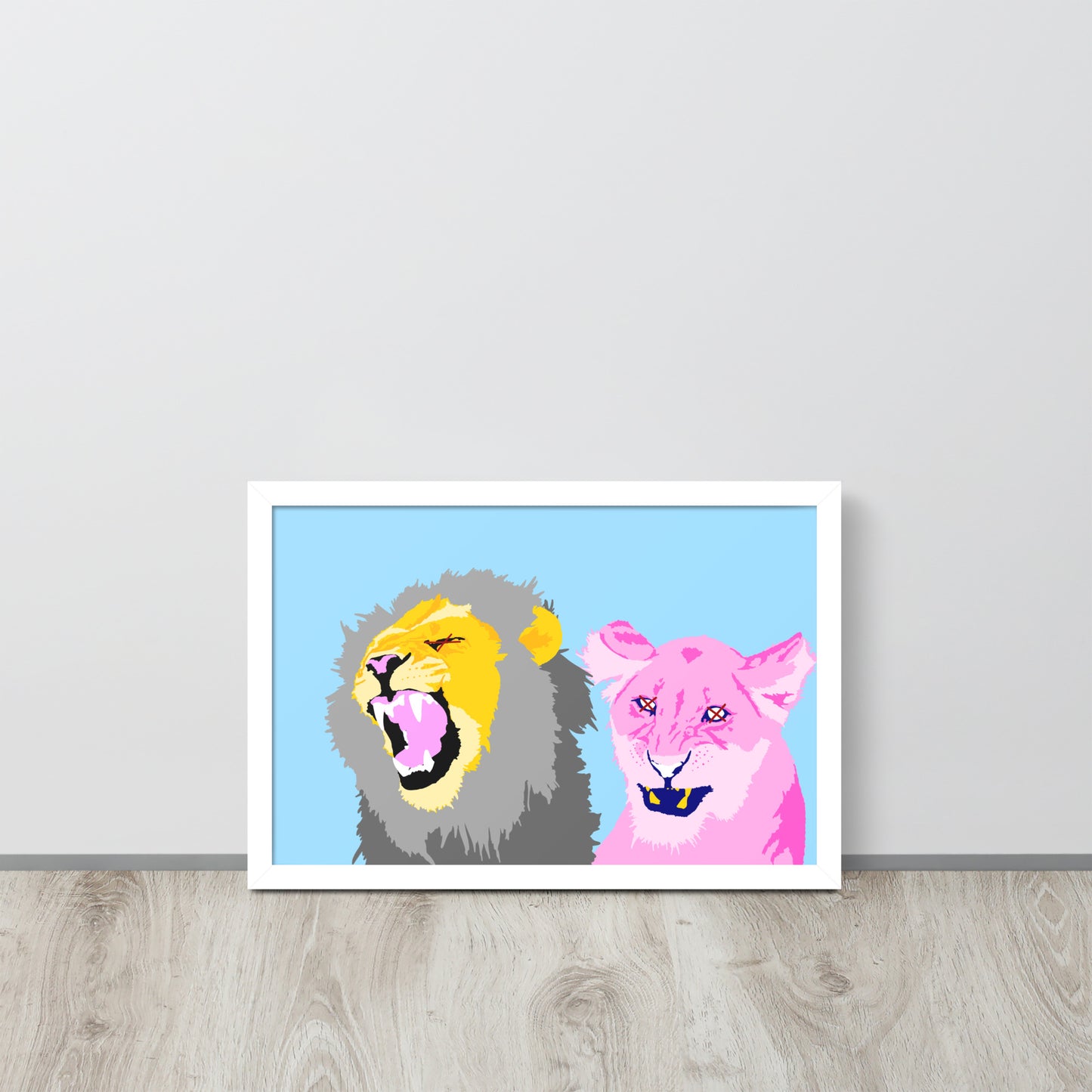 Pinky and The Lion Framed Print