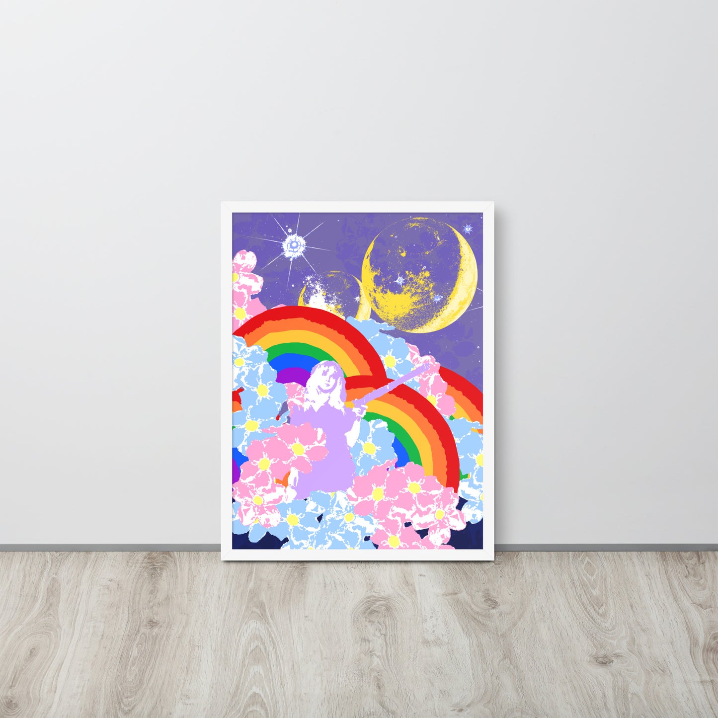 From The Moon To The Rainbow Framed Print