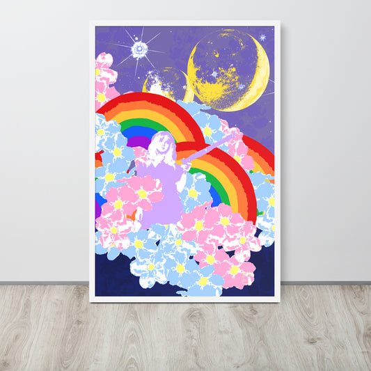 From The Moon To The Rainbow Framed Print